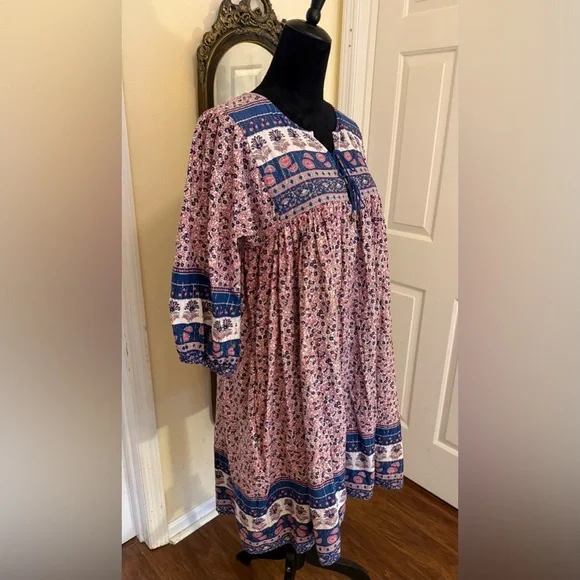 Pink Chicken Floral Boho Dress - Picture 5 of 12